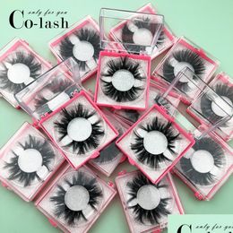 False Eyelashes Custom Box Mink Eyelashes Thick Super Long False High Volume Lashes Soft Dramatic 25Mm Eye Dl21 Drop Delivery Health Dhyfl