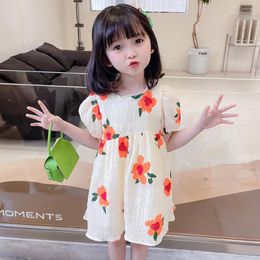 Girl Dresses Girls Summer Floral Pattern Dress 2022 Kids Casual Style Costume