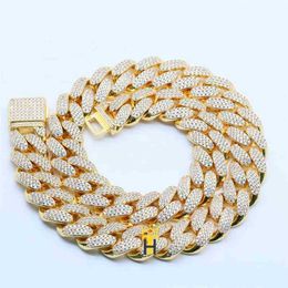 Серлинг Sier Miami Link White Gold Chain 10k 14k 18k 925 Iced Кубинское ожерелье