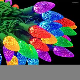 Strings Halloween Lights Outdoor Garden Commercial Grade Christmas Fairy For Patio Party Holiday Strawberry String