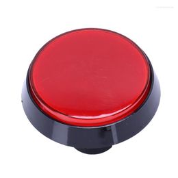 Red LED Lamp 52mm Dia Round Push Button W Limit Switch For Arcade Video Game