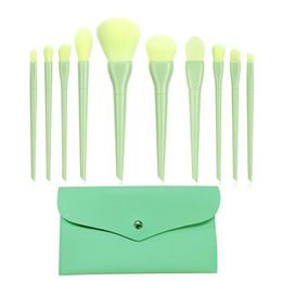 Makeup Brushes 10Pcs/Bag Set Summer Candy Colour Foundation Eyeshadow Powder Soft Synthetic Fibre Beauty Make Up Brush Q240507