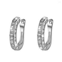 Hoop Earrings Christmas Diamond For Women Small Silver Crystal Hoops Rose Gold Chri