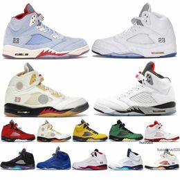 2023 White x sail 5 5s basketball shoes black muslin raging red bluebird men sneakers SE oregon what the alternate bel grape mens trainersJORDON JORDAB