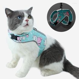 Dog Collars Pet Chest Harness Vest Type Reflective Cat Collar Anti-Break Away Rope Breathable Strap Supplies Accessories