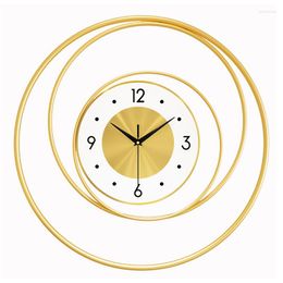 Wall Clocks Luxury Nordic Clock Fashion Quartz Creative Geometry Large Gold Modern Reloj Pared Home Decor EI50ZB