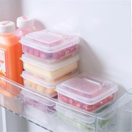 Storage Bottles 2PCS Flip-top Butter Cheese Box Portable Refrigerator Fruit Vegetable Fresh-keeping Organizer Transparent Container