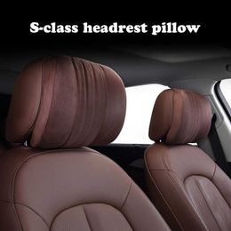 For Mercedes Benz Maybach S-Class Memory foam pillow headrest Car Travel Neck Rest supplies back Pillows Seat Cushion Support Third