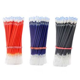 Blue Red Black Needle Bullet Tip 0.5mm Gel Pen Refill Office Writing Supplies Stationery Plastic Conference Durable Classic Simple VTMTL0005 on Sale
