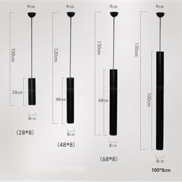 Kolye lambaları Tek Yaratıcı Bar Aydınlatma Siyah Yemek Odası Yaşayan Kahve LED Işık 110-240V Alüminyum Asmak