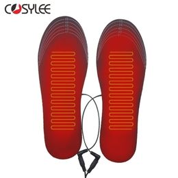 Shoe Parts Accessories USB Heated Insoles Electric Foot Warming Pad Feet Warmer Sock Mat Winter Outdoor Sports Heating Warm 221103