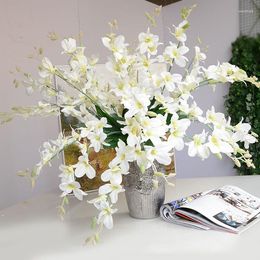 Decorative Flowers Artificial Silk Orchid For Wedding Party Home Garden Decorations DIY Gypsophila Craft Wreath Christmas Flower