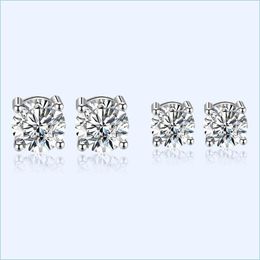 Stud Stud 925 Sier Jewellery Earrings With Zircon Gemstone Accessories For Women Wedding Party Birthday Gifts Wholesale Drop Delivery 2 Dhnre