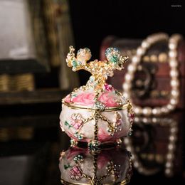 Jewellery Pouches Qifu Handicraft Colourful Metal Trinket Box