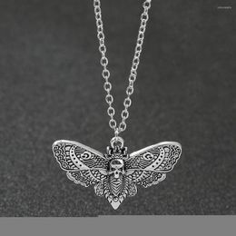 Pendant Necklaces Moth Women Wedding Party Fashion Jewellery Unisex Halloween Accessories Gothic Necklace Gift With Box