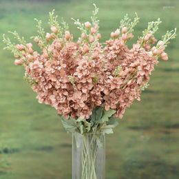 Decorative Flowers Large Delphinium Flocking Artificial Flower Pole Wedding Decor Wall Backdrops El Pography Props Home Fake