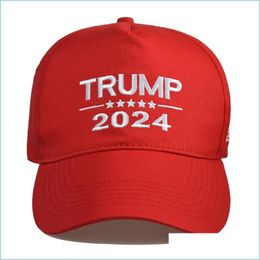 Banner Flags Us Presidential Election Cap Trump 2024 Hat Letters Baseball Ball Caps Keep America Great Ill Be Back Snapbacks Peaked Dhnlm