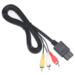 1.8M Audio TV Video Cables 3 RCA Cord AV Cable For Nintendo 64 N64 GameCube SNES Game Accessory