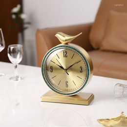 Table Clocks Digital Living Room Bedroom Office Quiet Gold Metal Luxury Clock Modern Design Reloj De Pared Home Decor