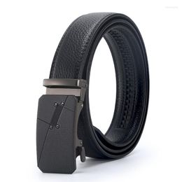 Cintos homens Micro fibra de fivela automática Couro de fibra de alta qualidade para jeans de buys casuais de pulseira
