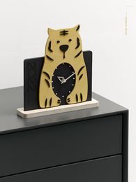 Table Clocks Tiger Year Decorative Clock Living Room Home Fashionable Modern Simple High-End Elegant Display Atmosphere Gift