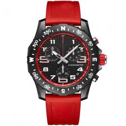 2022 Luxury Men's Watch Japan Quartz Endurance Pro Avenger Chronograph 44mm Watches Red Rubber 1884 Men Hardex Glass Wrist228e