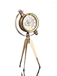 Table Clocks YY High-End Entry Lux Alloy Mechanical Living Room Clock Creative