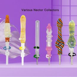Factory Wholesale Smoking Accessories Nector Glass Collector Dab Straw NC Kit for Smoke Shops Provided by DelightSmoke