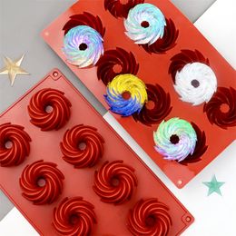 8-Cavity Whirlpool Shaped Silicone Mould DIY Chocolate Jelly Pudding Candy Cake Cookies Mould Christmas Baking Supplies MJ1034