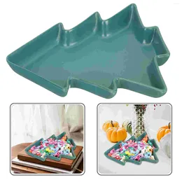 Plates Christmas Plate Tree Tray Serving Dish Platter Dishes Candy Bowl Fruit Sushi Snack Salad Xmas Dessert Shaped Cookie