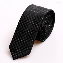 Bow Ties Fashion Slim 5cm For Men Black Casual Skinny Necktie Formal Salon Business Work Mens Accessories Gift Box