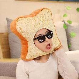 Berets Berets Novelty Funny Toast Hats For Women And Men Keep Warm Plush Toys Bread Hat Girl Boy Creative Video Props Po Caps