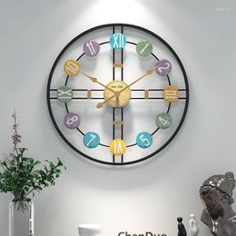 Wall Clocks 3d Silent Watch Minimalist Art Big Size Digital Original Decor Aesthetic Horloge Murale Sticker