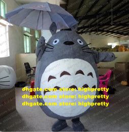 Grey Totoro Mascot Costume Adult Cartoon Character Outfit Suit Enterprise Propaganda Attract Popularity zz7600