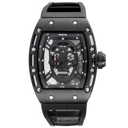 Skone 2017 Brand Quartz Men Watche Pirate Skull Style Military Silicone Men Sports Wristwatch Relogie ￩tanche Masculino305M