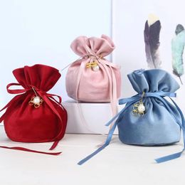 Party Supplies Rabbit ears velvet wedding candy bag birthday full moon return gift hand bag LK363