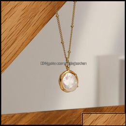 Pendant Necklaces Pendant Necklaces Pendants Jewellery Amaiyllis 14K Gold Baroque Clavicle Fashion Natural Button Freshwater Pearl Nec Otepb