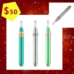 Home beauty electric derma pen micro needle cartridges meso pen anti back flow microneedling lithium Korean drpen mesopen