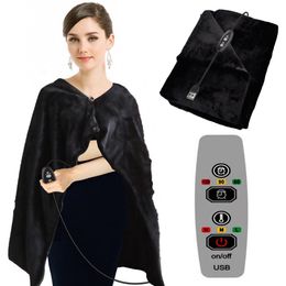 2022 new fashion Electric Blanket USB Car Home Warming Heating Pad Shoulder Neck Mobile Shawl Soft 5V 4W Winter Warm Health top quality