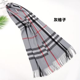 Top Plaid Scarf Women's Winter Warm Thickened Classic British Wool Cashmere Scarfs Fall Winter Men Scarf Wholesale
