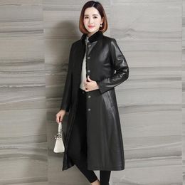 Women's Leather Genuine Jacket Sheepskin Coat Female Natural Liner Long Coats Winter Women Clothes 2022 MY S