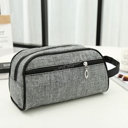 Men Makeup Bag Zipper Canvas Handbag Women Portable Toiletry Bags Male Travel Cosmetic Bag Pouch Organizer