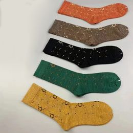 Women Girl Glitter Letter Socks Special Letters Sock Mix Color Breathable