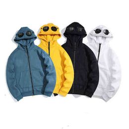 Erkek Hoodies Euro-Amerikan Tasarımcı CP Taş Sweatshirts Saf Basit Kişilik Erkek Kadınlar Traend Hijimet Bezi Jaet Hat Adası Cam Sıradan Fermuar Hoodie