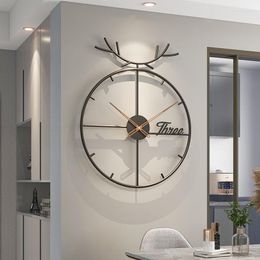 Wall Clocks Modern Design Clock Luxury Metal Mechanism 3d Large Creative Room Decor Digital Reloj Pared Decorations
