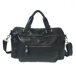 Duffel Bags Fashion Men Real Leather Tote Casual Large Capacity Luggage Bag Outdoor Male Travel Handbag Cowhide One Shoulder Crossbody