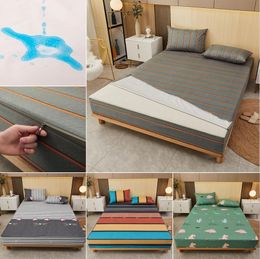 Mattress Pad Six-Sided With Zipper Protector Cover Full Waterproof Sheets Dust SingleQueenKing Twin Customizable Bed Sheet 221103