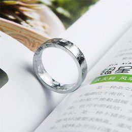 Cluster Rings Genuine Natural Gibeon Meteorite Moldavite 925 Silver Plated Style One Rare Healing Ring For Woman And Man US Size 9-10-11-12