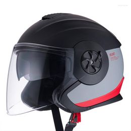 Motorcycle Helmets 3/4 Motocycle Helmet Double Goggles Sunshade Men And Women Electric