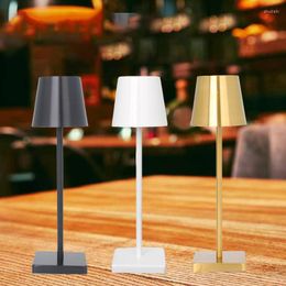 Table Lamps USB Rechargeable Desk Lamp Dimmable LED Eye Protection Night Light Bar Restaurant Atmosphere Retro Wrought Iron